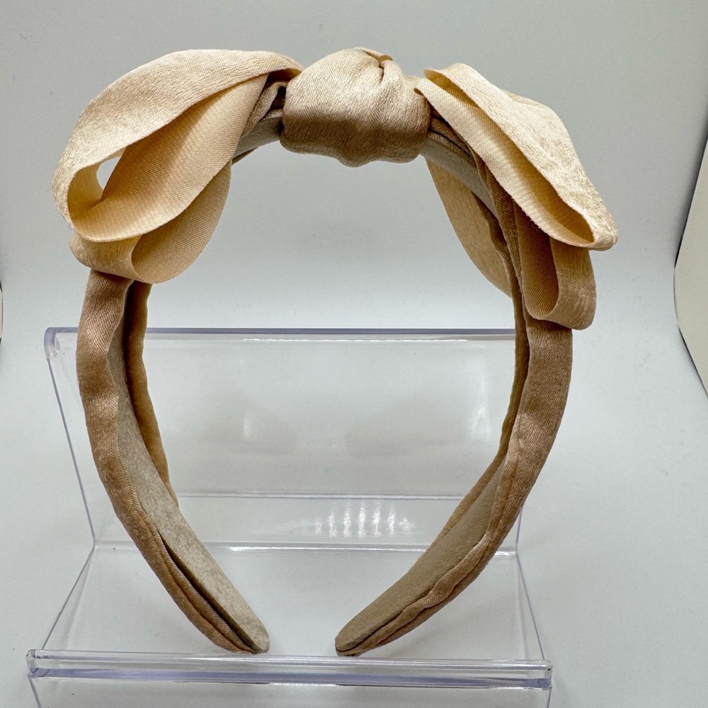 Cream Fabric Bow Headband - NWOT
